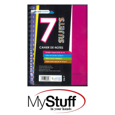 CAHIER 7 SUJET