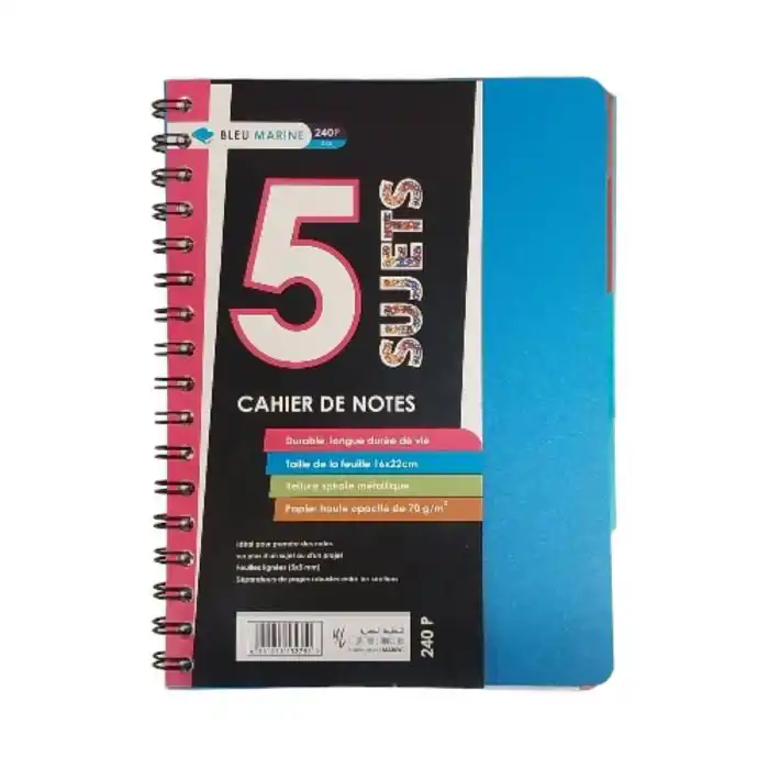 CAHIER 5 SUJET
