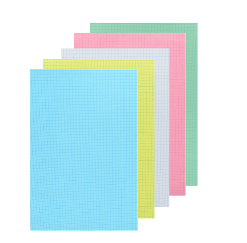 Papier petits carreaux coloré A5