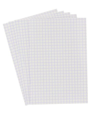 Papier petits carreaux blanc A2