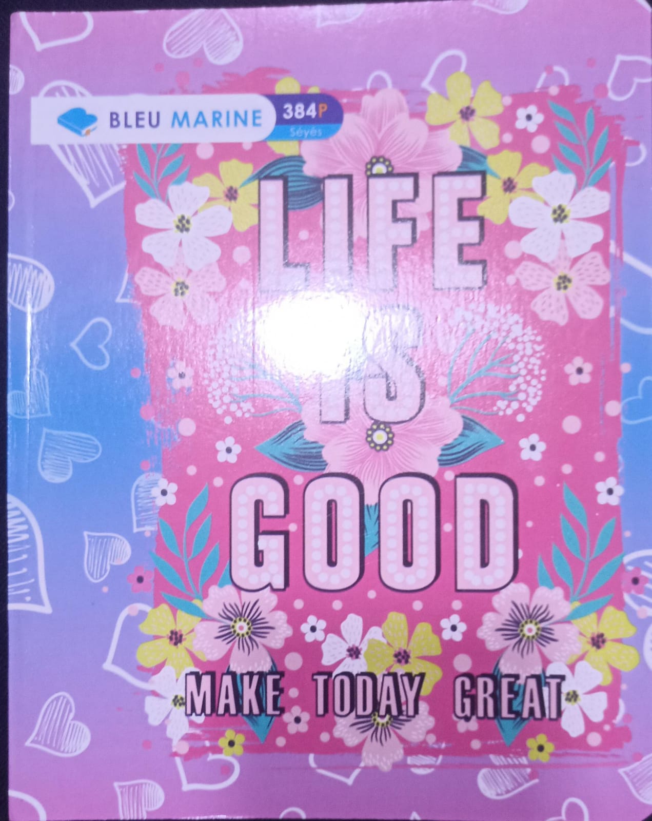 Cahier 384 page BLEU MARINE A5